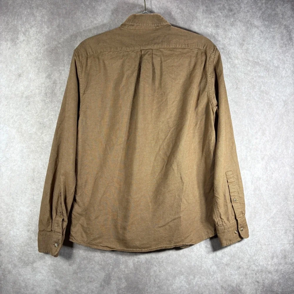 Banana Republic Button Down Shirt Mens M Brown Untucked Fit Casual Cotton Oxford